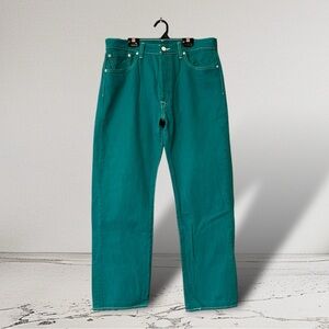 Levi’s 501 Mens/Unisex Button-Fly Teal Jeans